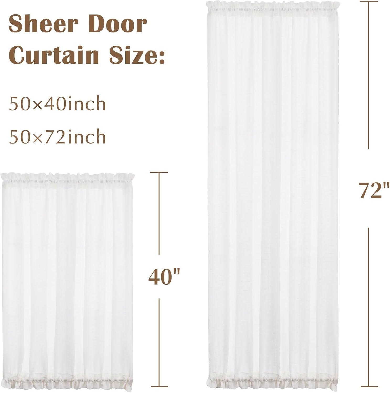 Linen Blend Front Door Drapes Light Filtering Panels - Image 2