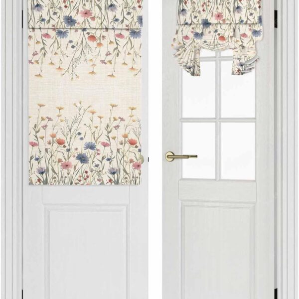 Linen Blackout Front Door Drapes Privacy Door Shades