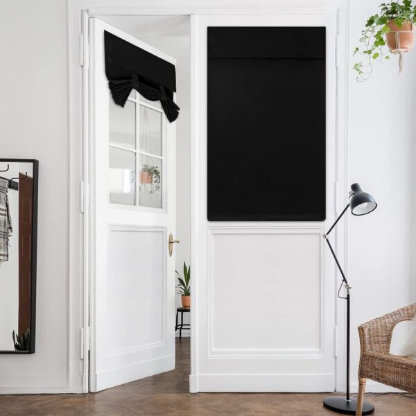 Blackout Tie Up Door Drapes Thermal Privacy Covering