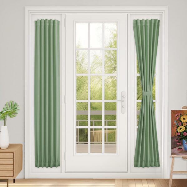 Linen Blackout Sliding Door Drapes Thermal Privacy Panels