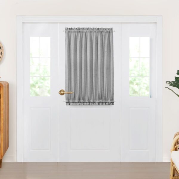 Linen Blackout French Door Drapes Thermal Privacy Covering