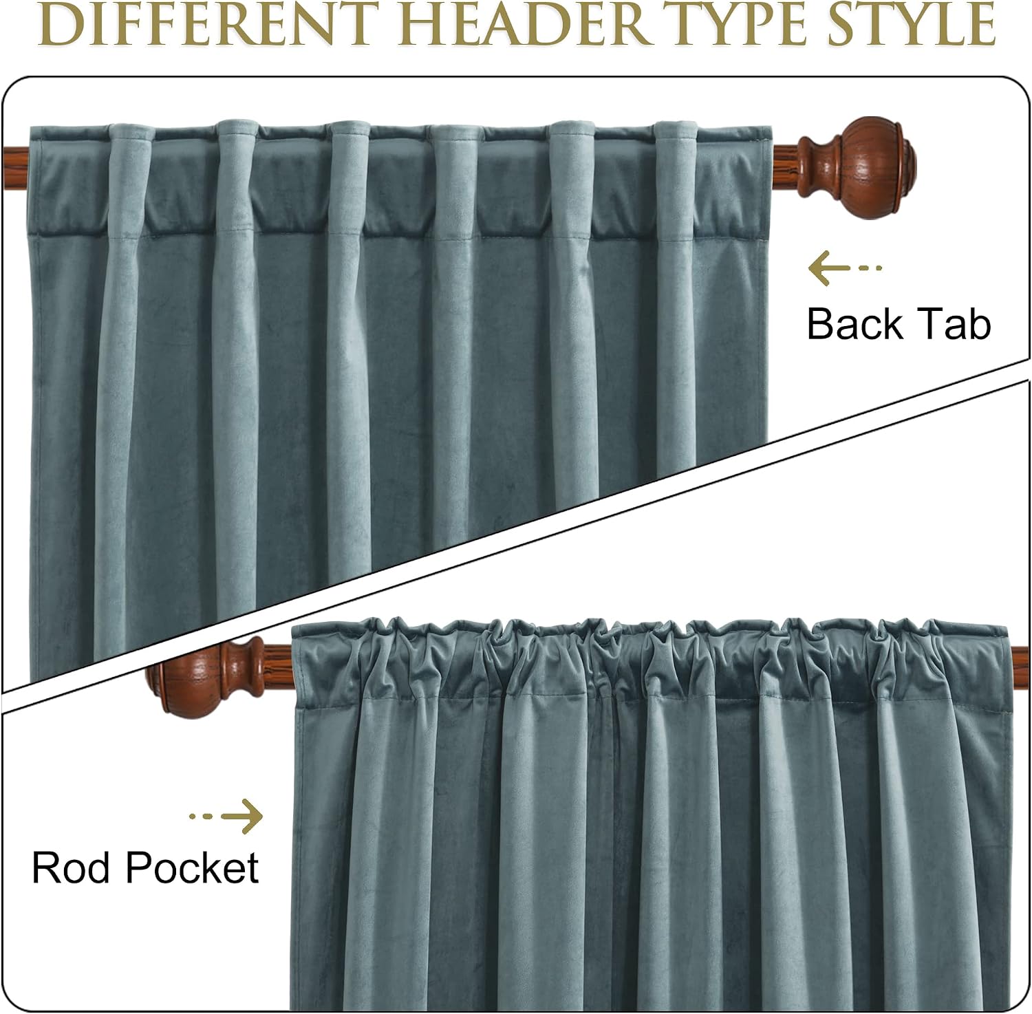 Pinch Pleated Linen Blend Blackout Door Drapes Thermal - Image 2