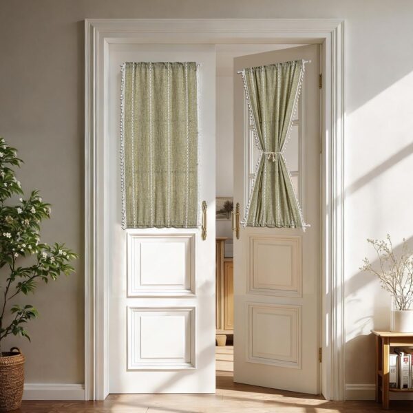 Blackout Front Door Privacy Drapes Thermal Insulated Coverings
