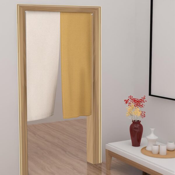 Pleated Linen Sheer Front Door Drapes Decorative Privacy