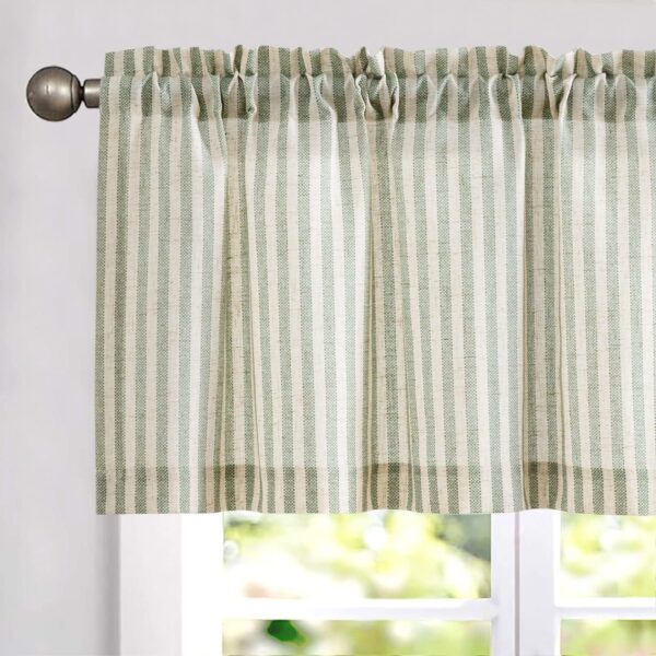 Linen Textured Door Valance Light Filtering Decorative Panel