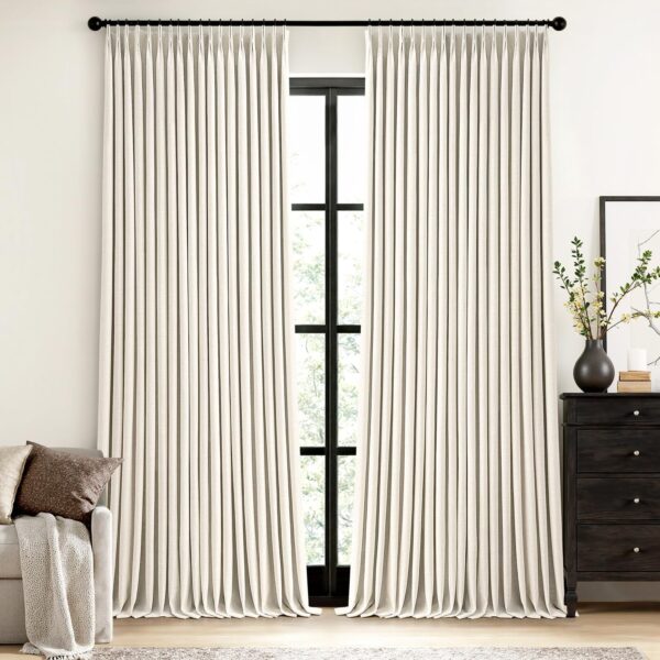 Pinch Pleat Blackout Patio Door Drapes Thermal Privacy